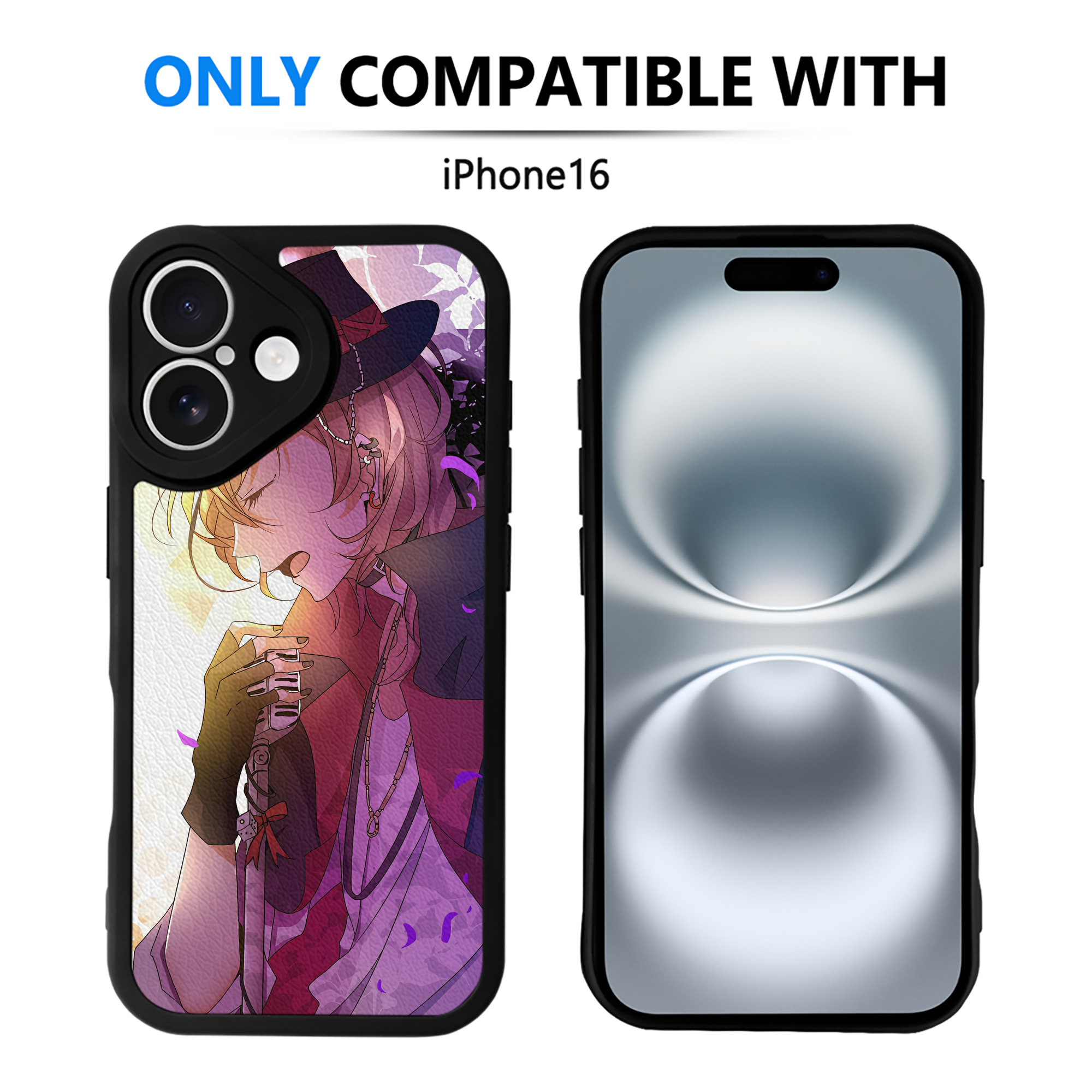 （画像用） 文豪ストレイドッグス Bungo Stray Dogs 【iPhone 16シリーズ対応】シリコンスマホケース（レザー調） 材質：シリコン